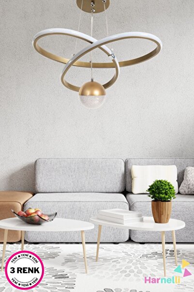 Harnelli 3 RENK YANABİLEN ŞEKER CAMLI MODERN LEDLİ AVİZE