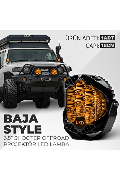 C9 6.5" Baja Style Shooter Offroad Projektör Turuncu Led Lamba Uyumlu