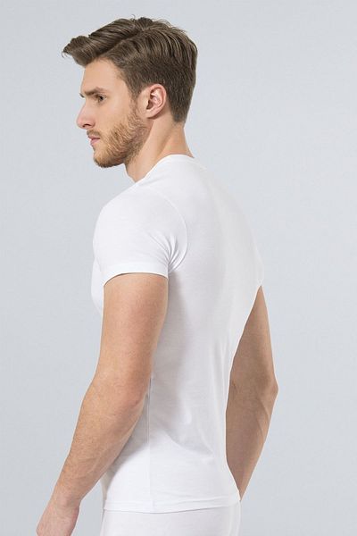 TÜREN 164 Λευκό ανδρικό μπλουζάκι Lycra