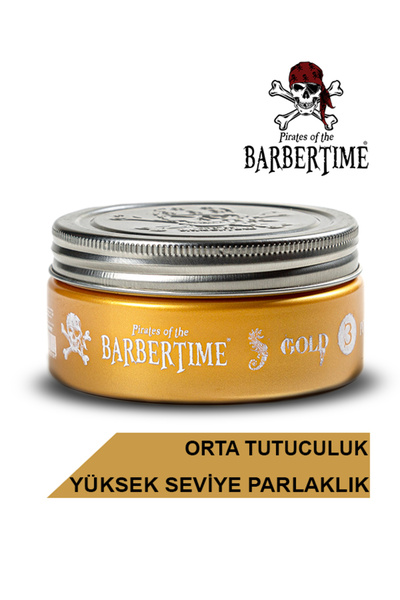 Barbertime Gold Pomade Wax - 150 ml - No:3