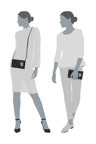 Karl Lagerfeld Abendtasche &amp; Clutch K/Ikonik 2.0 Leather Flap Woc