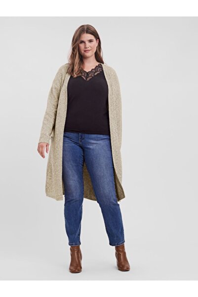 Veromoda Curve Strickjacke VMDOFFY LS LONG OPEN CARDIGAN GA CURVE