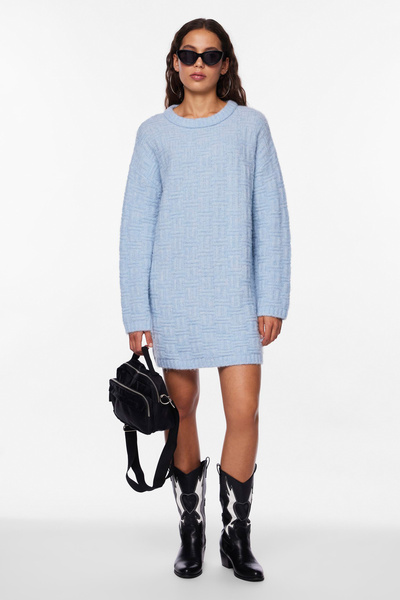 PIECES Pcsua Ls O-Deck Pulover Knit Dress Bc