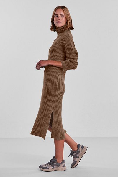 PIECES Pclanja Ls Knit Roll Neck Dress Kac Camp