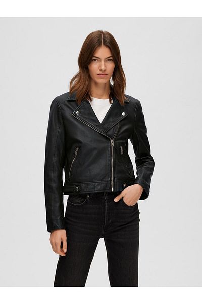 Selected Femme Lederjacke Klassisch