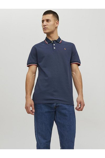 Jack & Jones Premium Poloshirt Einfarbiges Hemdkragen-Poloshirt