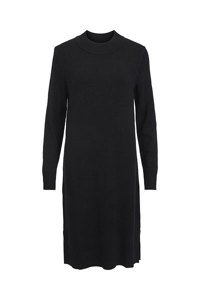 VILA Kleid in knielangem langärmeligem Rundhalsausschnitt