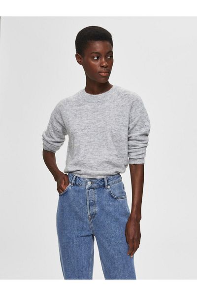 Selected Femme Langärmliger Strickpullover