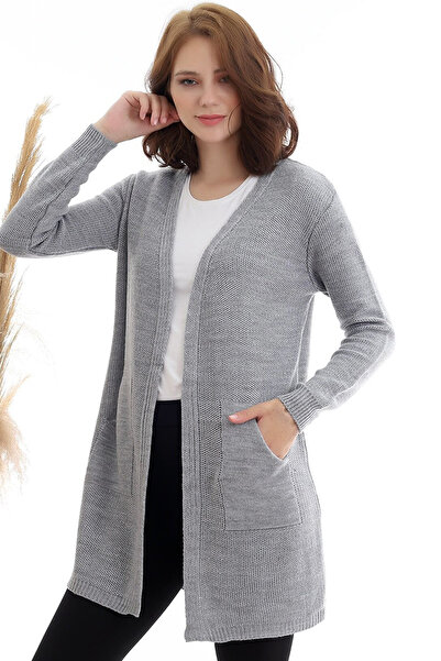 CoolLook Μακρυμάνικη ζακέτα με λαιμόκοψη σε σχήμα V, χωρίς κλείσιμο, άνετη εφ...