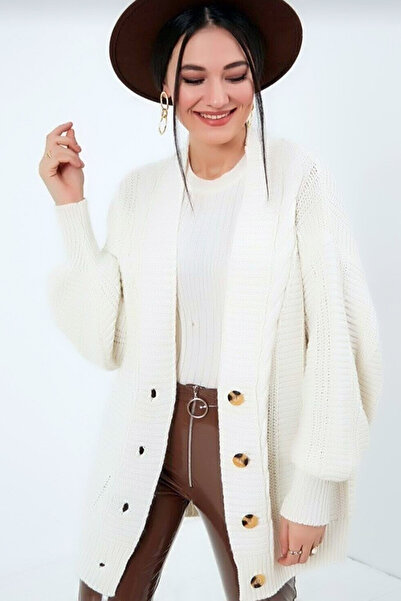 CoolLook Cardigan tricotat cu decolteu în V și model în dungi, cu mâneci lung...