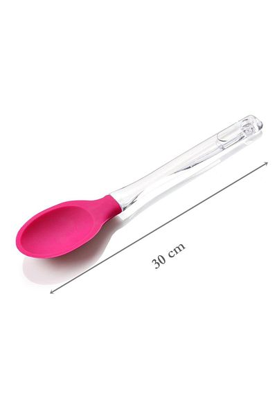 EbruliHomeArt Mica Handle Silicone Spoon 30 Cm Pomegranate