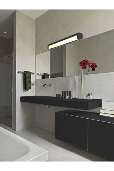 Pamir Aydınlatma LED Ayna Üstü Aplik 34cm Siyah Gövde Aydınlatma Armatürü