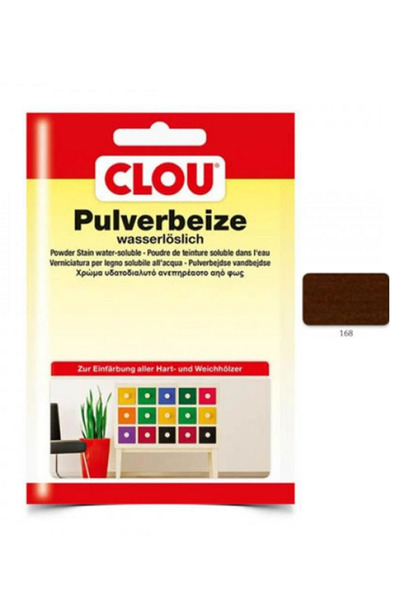 Clou Suda Çözülen Oksit Toz Ahşap BoyasıCLOU Oksit Toz Boya Nr:168 Koyu Ceviz...