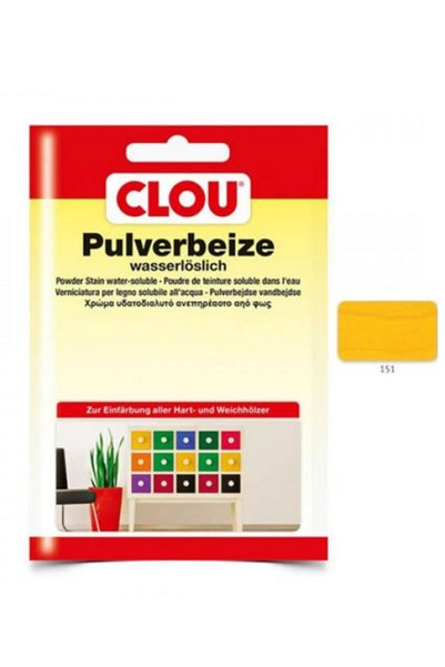 Clou Suda Çözülen Oksit Toz Ahşap BoyasıCLOU Oksit Toz Boya Nr:151 Sarı G 5gr