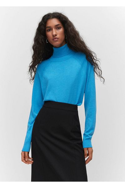 MANGO Woman Thin Knitwear Turtleneck Sweater