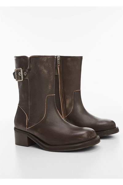 MANGO Woman Stiefeletten mit Schnalle