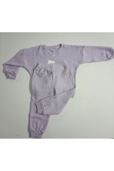Teymbaby Winter Interlock Cotton Bottom Top Set Girls' Children's Clothing