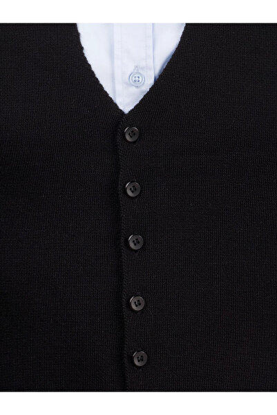 Çizgi Triko Ανδρική Μπλούζα Σπορ / Κλασική Πλεκτή Αμάνικη Γιλέκα Κανονική Γραμμή