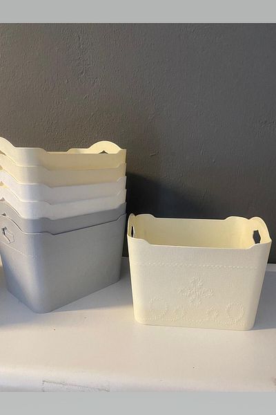 İkram Dünyası Organizator din plastic dreptunghiular cu model mare 2 buc