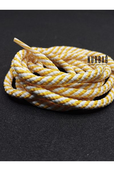 NURBAĞ DOKUMA Sneakers laces reflective white to yellow 100 cm 1 pair xc0018