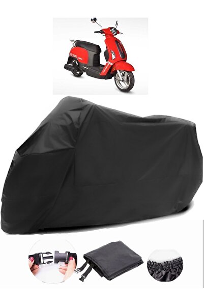 AutoEN Asian Scooturk-100 Black Motorcycle Tarpaulin Waterproof Durable Fabric