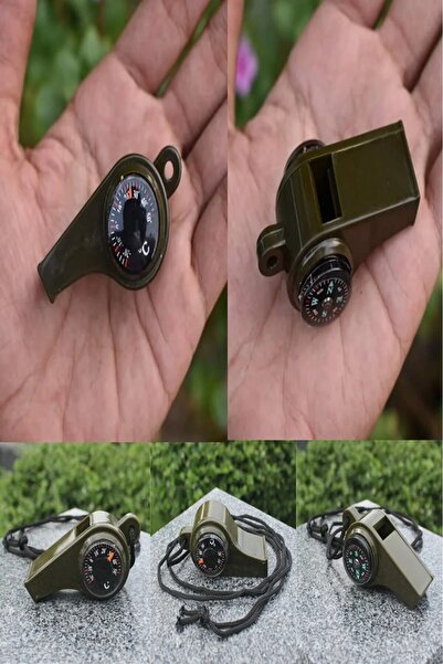 Genel Markalar Yüksek Desibel Özellikli Termometre Ve Pusulalı Arama Kurtarma Ve Deprem Çantasılık Pusulalı Düdük