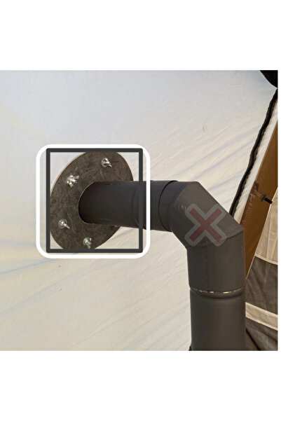 Ys YARAMIŞ Çadır Baca Çıkış Aparatı 10 Cm Baca Çıkış Adaptörü Çadır Boru Çıkış Kiti Soba Boru Çıkışı