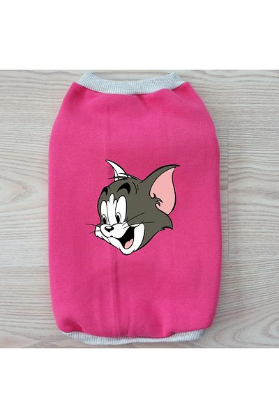 stylie Tom And Jerry Printed Sleeveless Winter Cat Clothes And Small Breed Dog Clothes, Vest
