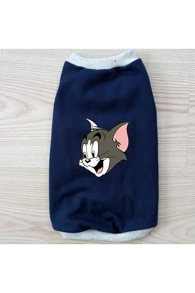 stylie Tom And Jerry Printed Sleeveless Winter Cat Clothes And Small Breed Dog Clothes, Vest