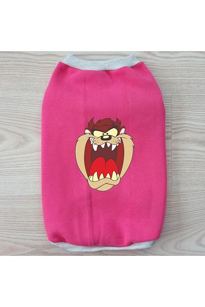 stylie Tasmanian Devil Printed Sleeveless Winter Warm Cat Clothes and Small Breed Dog Clothes