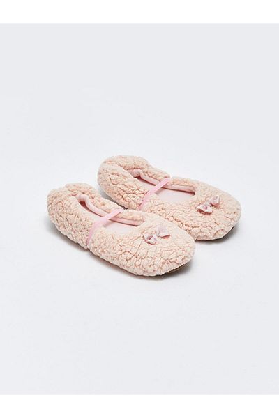 LC Waikiki LCW STEPS Bow Λεπτομερείς ελαστικές παντόφλες σπιτιού για κορίτσια
