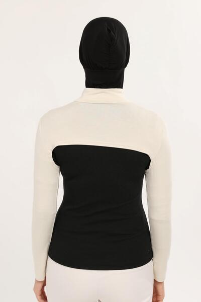 Altobeh Turtleneck Neck Collar Sleeve Cream
