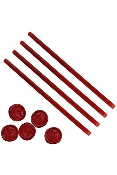 Profisher Mühür Mumu Çubuk Sıcak Tutkal 11mm x 30cm 4 lü Kırmızı Renk
