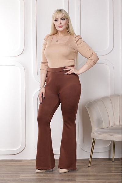Esina Women's Diving / Scuba Fabric Trousers Flared Leg