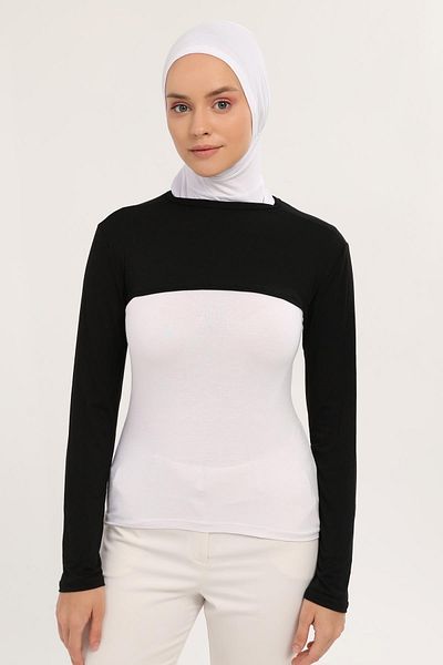 Altobeh Zero Guler Gât Guler Mâneci Negru