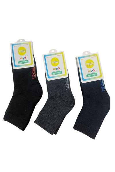 socksbox GIRL/BOY WINTER THERMAL SEAMLESS SOCKS/3 PAIRS/