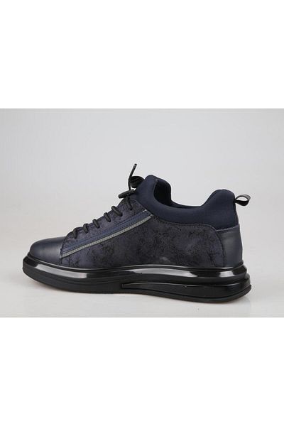 MARCOMEN Ανδρικά παπούτσια casual 16063 από γνήσιο δέρμα Navy Blue
