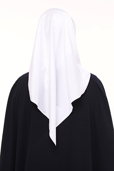 Altobeh Γυναικείο Σατέν Κρεπ Απλό Γυαλιστερό Βραδινό Φουλάρι-λευκό