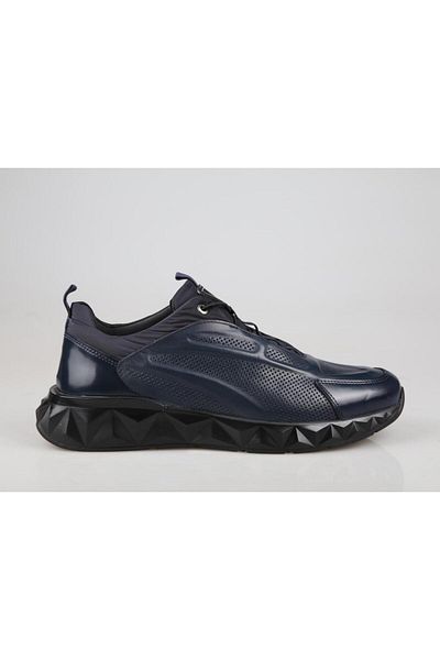 MARCOMEN Ανδρικά παπούτσια casual 18489 από γνήσιο δέρμα Navy Blue