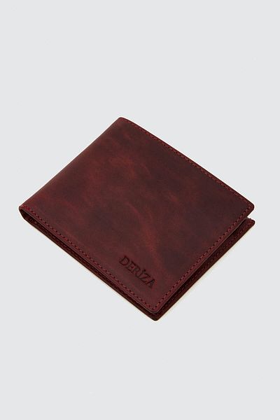 Deriza Ανδρικό πορτοφόλι Crazy Real Leather Claret Red