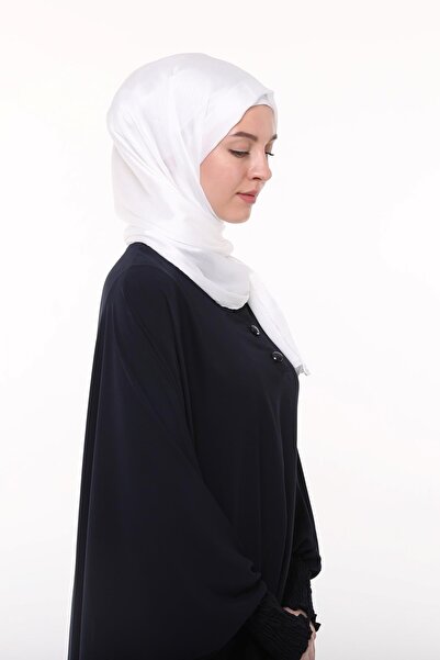 Altobeh Women's Plain Shiny Luxury Yoryo Satin Chiffon Evening Dress Janjan Shawl-light Ecru