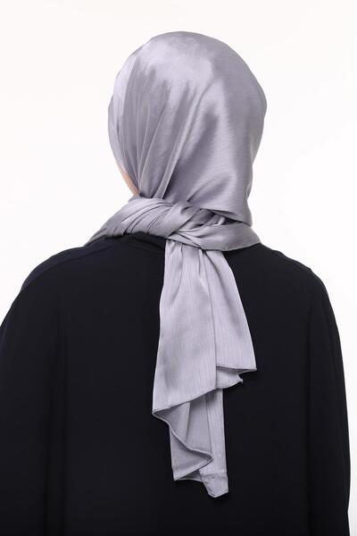 Altobeh Shiny Luxury Yoryo Satin Chiffon Women's Evening Dress - Janjan Shawl-Grey