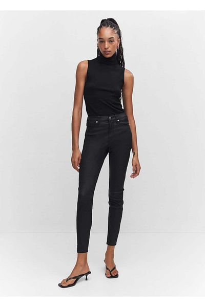 MANGO Woman High waisted skinny jeans with candles