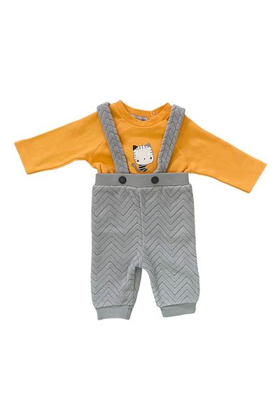 Pivami Baby Boy Salopet Sweat 2-Piece Gray