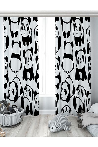 Evperest Panda Double Winged Background Curtain EPP155