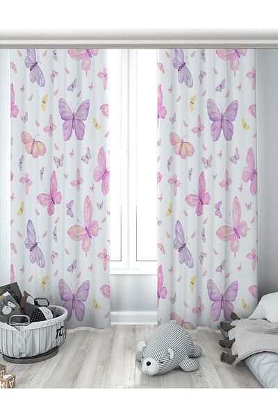Evperest Butterflies Model Biplane Background Curtain EPP144
