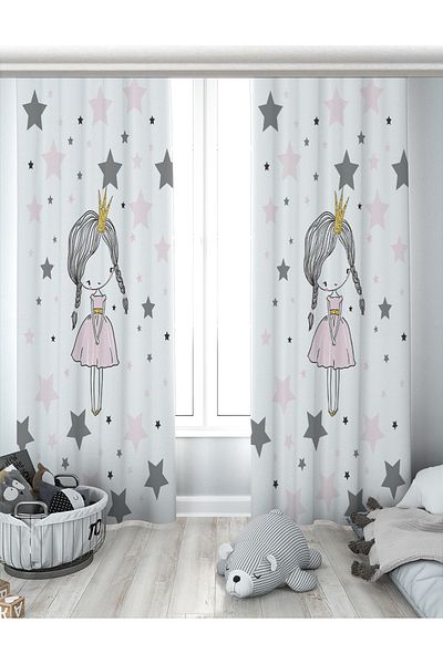 Evperest Starry Princess Girl Double Winged Background Curtain EPP149