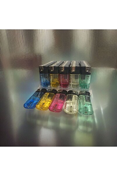 Toscow Manyetolu Çakmak 50'li Paket Şeffaf Cam Doldurulabilir