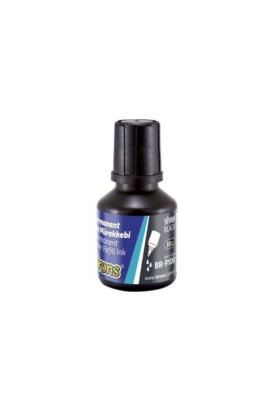 Brons Permanent Marker Mürekkebi 30 Cc. Siyah