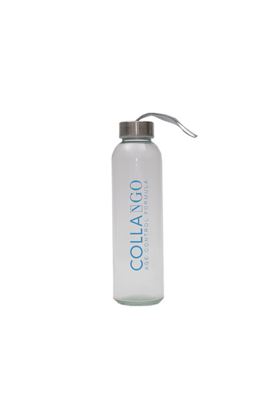 Collango Blue Glass Flask and Shaker Bottle, Healthy and Stylish Design